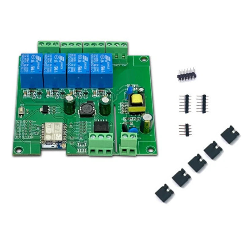 

Relay Module ESP-07 4 Way WIFI Module AC/DC Power Supply ESP8266 Development Board Secondary Development Module