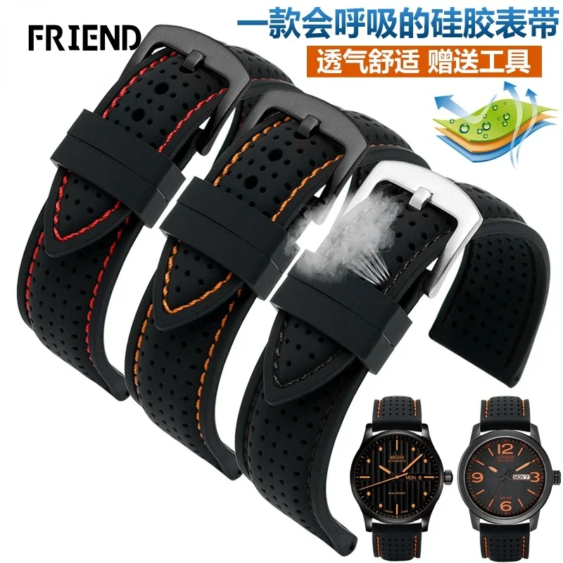 Silikonarmband Ersatz Meidu Helm005 Citizen Seiko Water Ghost Gummi-Uhrenarmband wasserdicht schweißfest