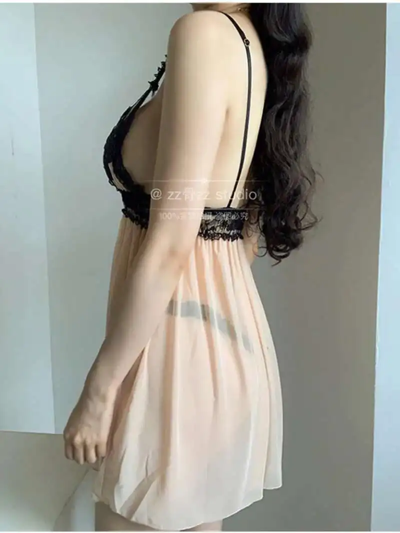 WOMENGAGA Mini Vestito Caldo Carro Armato Autunno Nuovo Sexy Femminile Elegante Maglia di Pizzo Splice Trasparente Sottile Vestito di Modo 2023 Magliette E Camicette 8WAH