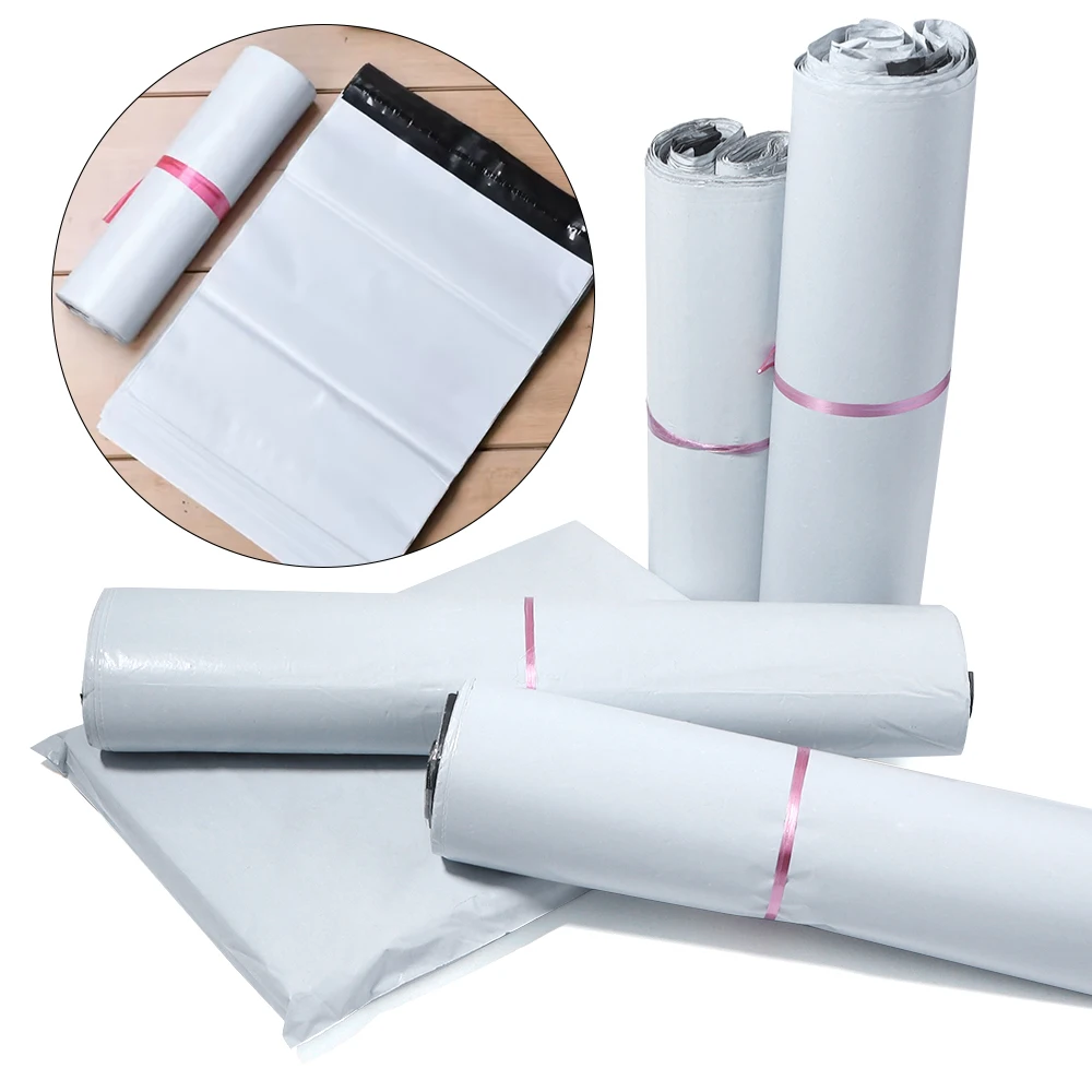 5-20pcs/lot White Envelope Storage Bags PE Plastic Courier Shipping Bag Waterproof Self Adhesive Seal Pouch Portable Mailing Bag