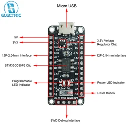 STM32G030F6 Development Board ARM STM32G FLASH-32K USB Programmable MCU Controller STM32 Cortex-M0 System Board