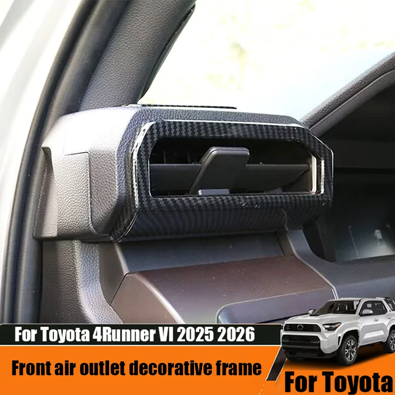For Toyota 4Runner VI 2025 2026 Front exhaust vent decorative frame ABS material interior modification part