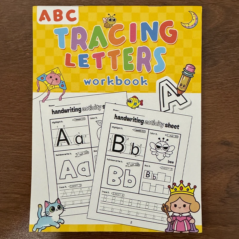 ABC Tracing Letters Workbook Kids A-Z Alphabet Handwriting Practice Book Preschool Toddler Early English Learning Activity Book