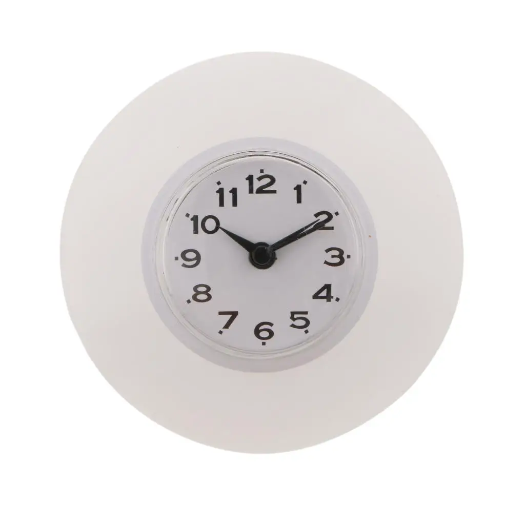 Waterproof Wall/Mirror/Glass/Fridge Sucker Cup Clock Bathroom Kitchen Shower Bath Wall Clock for Home Decoraion