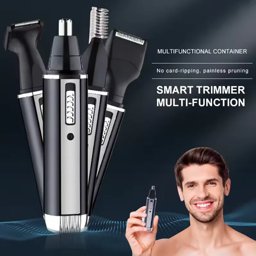 2026 Electric4 في 1 آلة إزالة الشعر المقاومة للماء إزالة شعر الأنف بيكيني الحاجب اللحية المقص التهيأ أدوات للعناية الشخصية قابلة للشحن