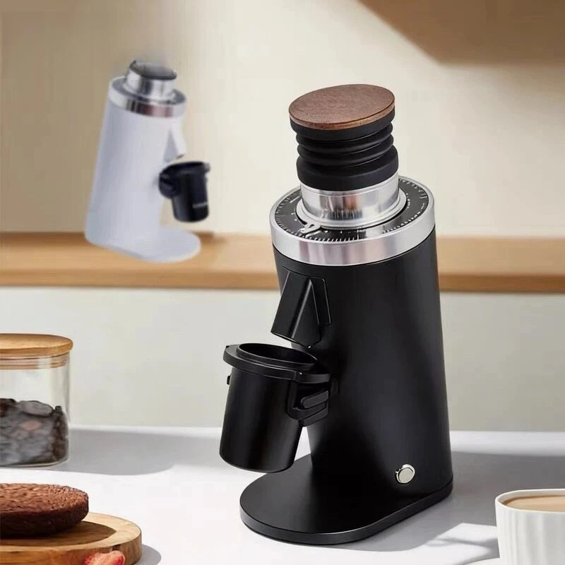 DF64N Electric Coffee Grinder 64mm Red‑Titanium Flat Burr Household Coffee Mill For Espresso Pour‑Over Brewing