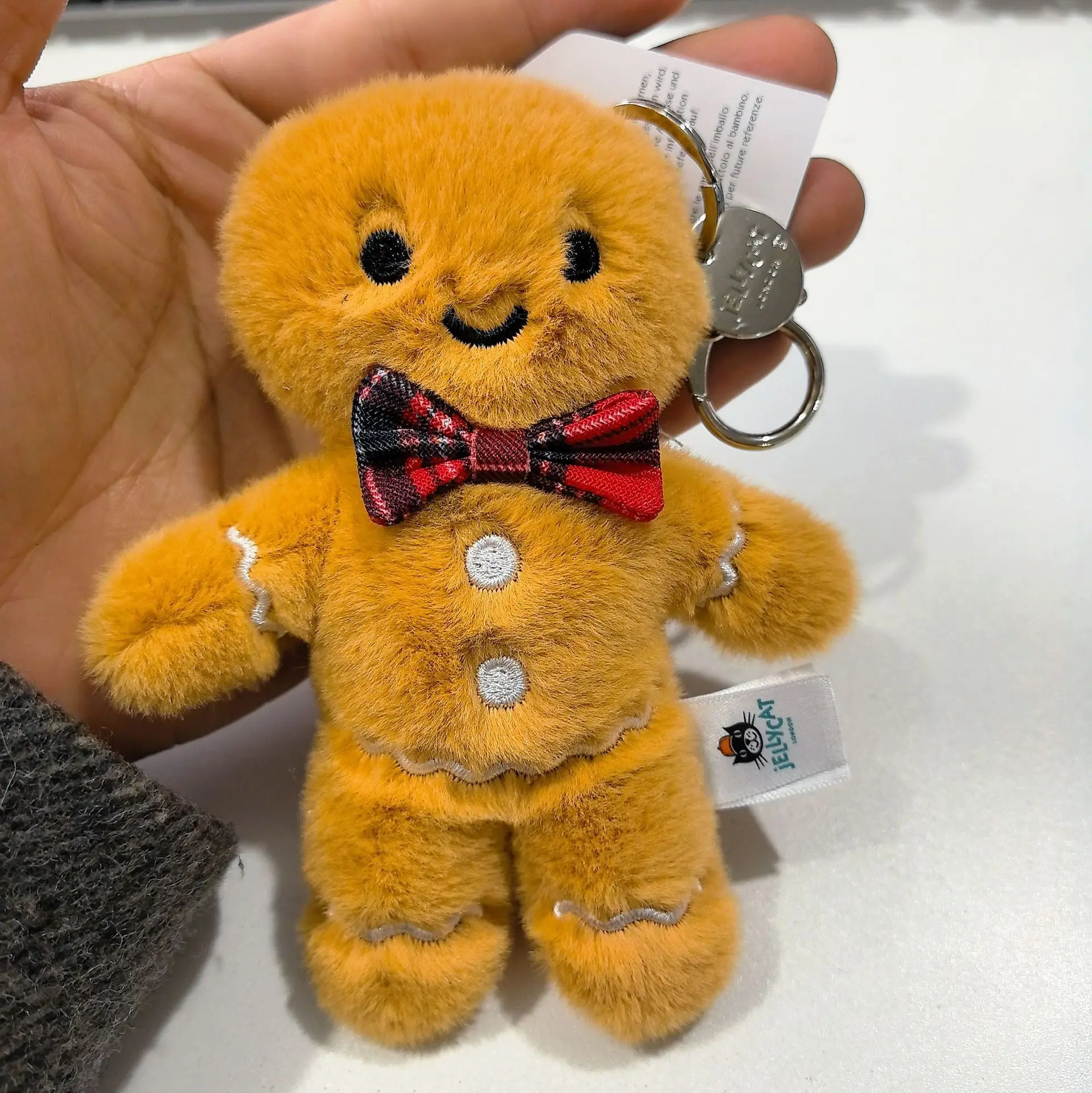 

Плюшевый брелок Jellycat Amuseable: Пряничный человечек, Рождественская елка, Венок, Клевер, Солнце, Сердце. Подвеска для сумки, декор для комнаты, праздничные подарки.