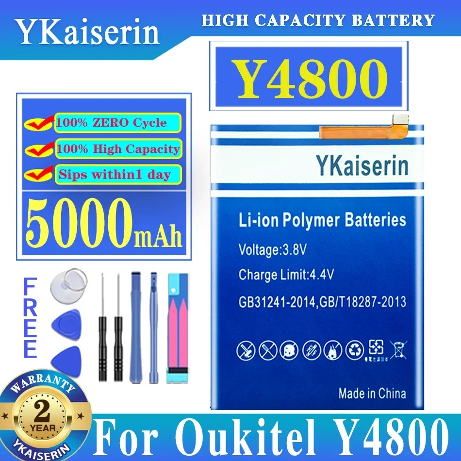 

YKaiserin 5000mAh High Capacity Battery for Oukitel Y4800 Smart Phone Batteria + Track Code