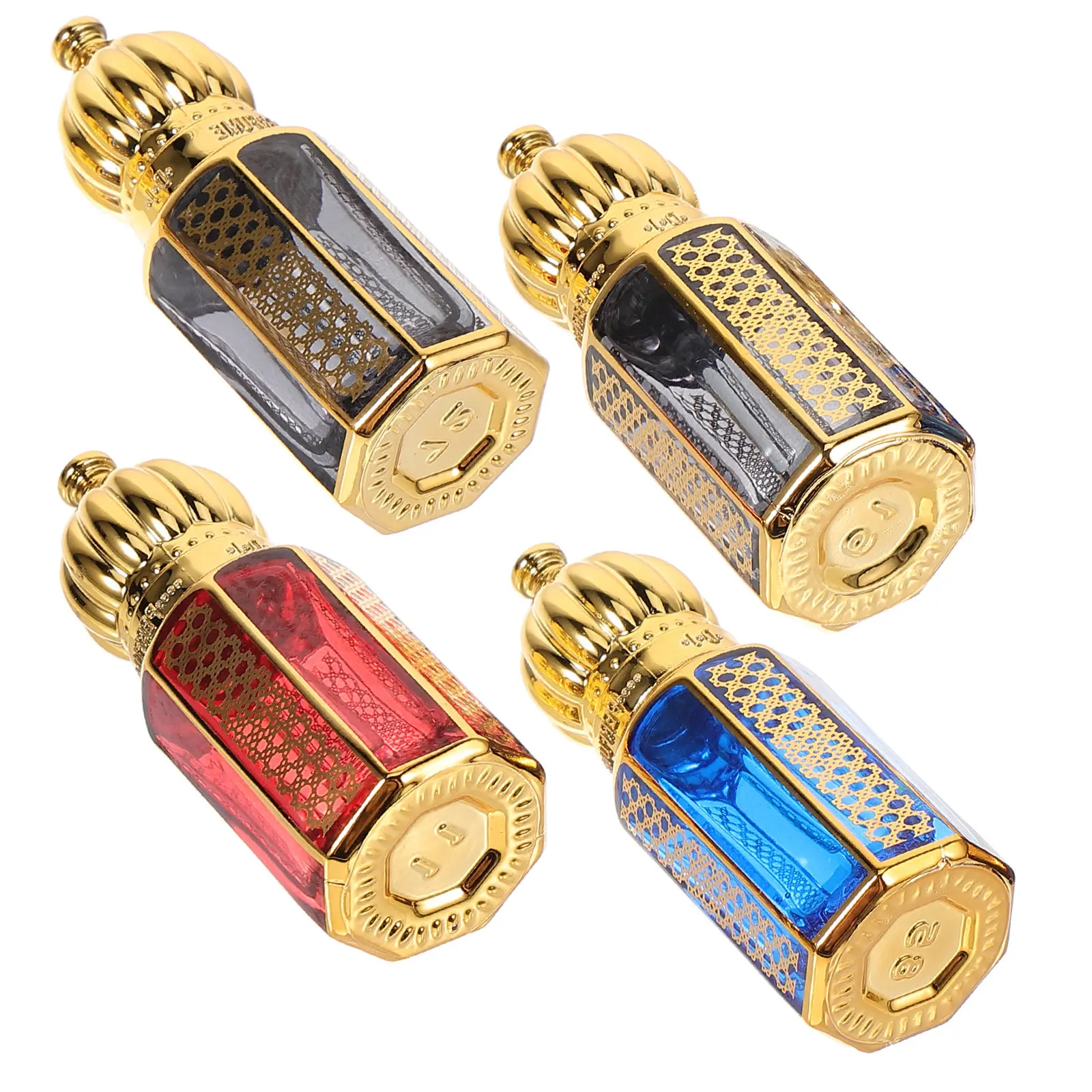 Creative Refillable Perfume Bottle Elegant Glass Essential Oil Holder Portable Small Vintage Empty Fragrance Storage Bottle