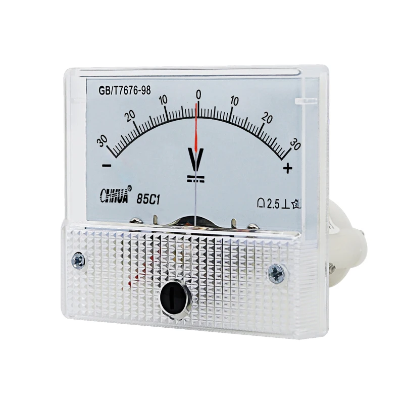 85C1 Voltmeter The positive and negative voltmeter Analog Panel Meter Gauge  ±1V2V3V5V10V15V20V30V50V100V150V200V300V500V etc