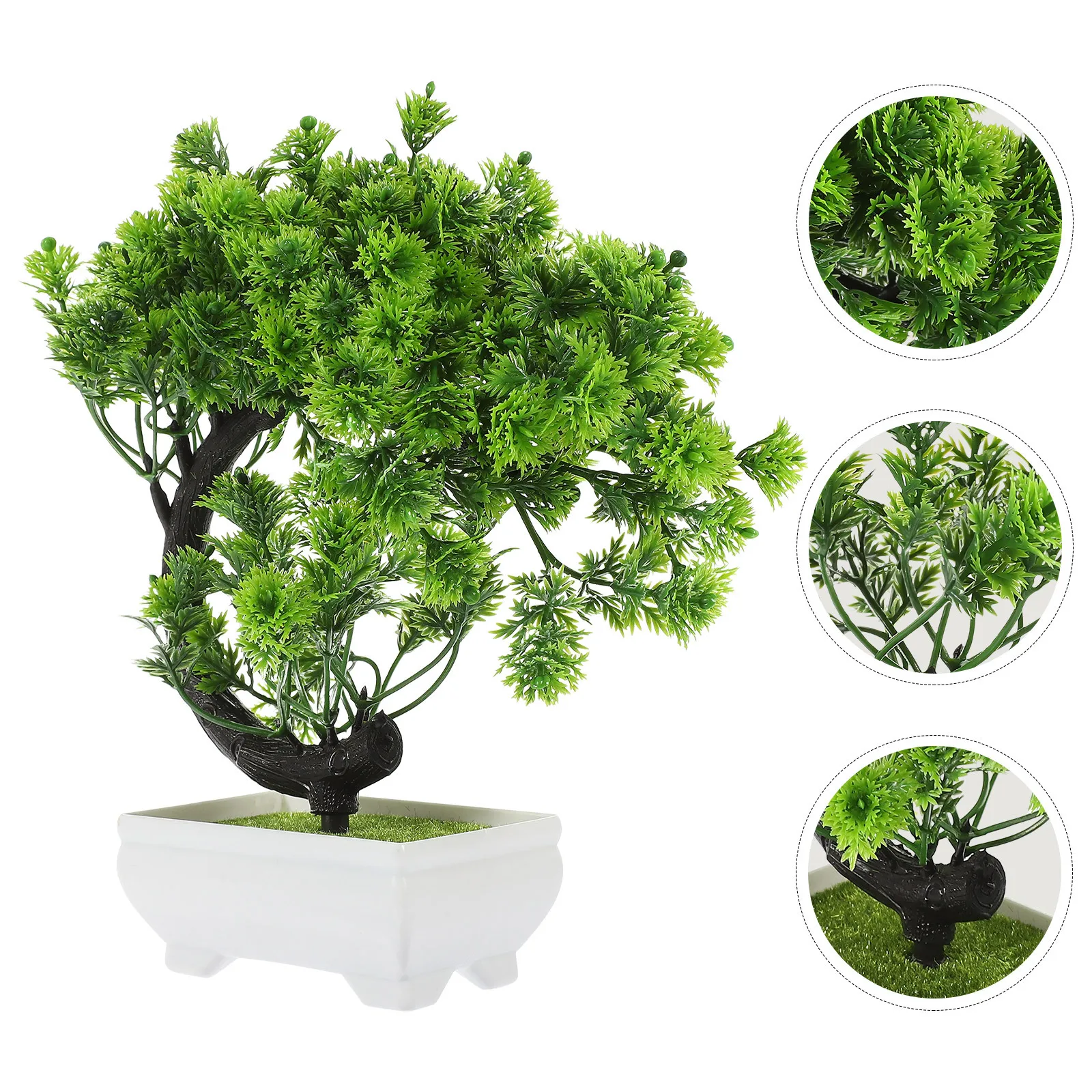 

Artificial Bonsai Tree Realistic Potted Plant Decoration For Home Office Desk Table Indoor Garden Fake Tree Simulation Greenery