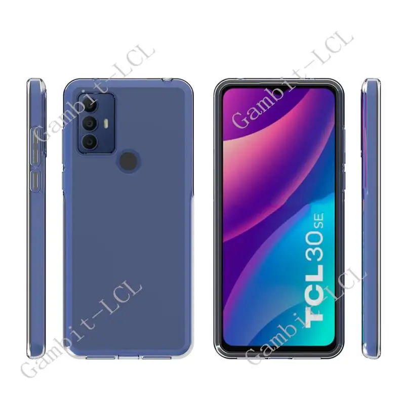 For TCL 305 306 30 SE 30SE 6102D, 5164D X668, 6102H Silicone Smartphone Phone Protective Back Shell Soft TPU Case