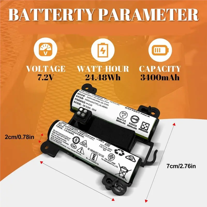 N82R For Bose Replacement Battery For Models 071478, 078068, 071475, 739617-1110, 858366-1110, 858366-1310 Etc. For Bose image 6