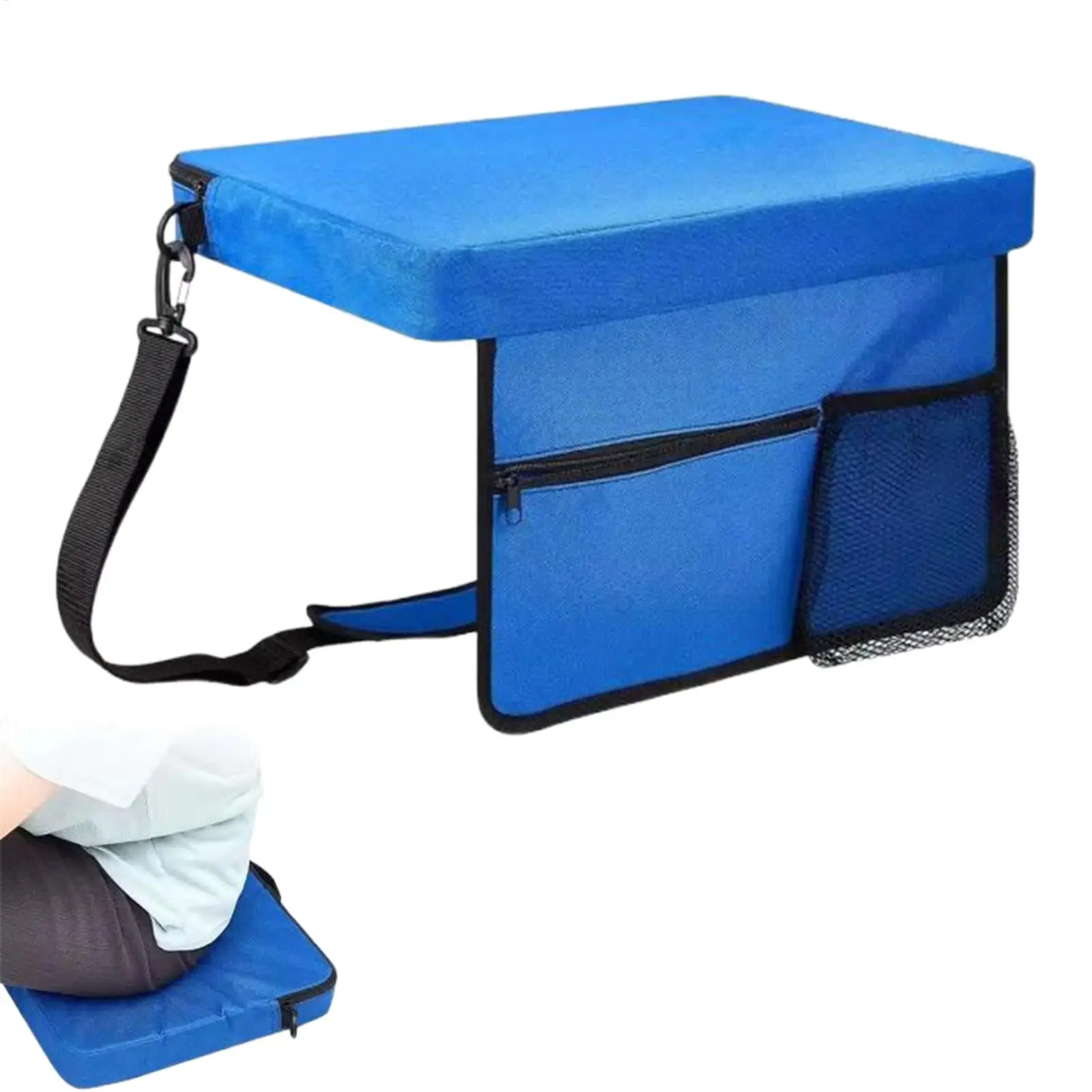 Stadium Seat Cushion Portable Sitting Pad Waterproof Soft Cushion With Shoulder Strap For Travel Concert Picnic Beach Stadium