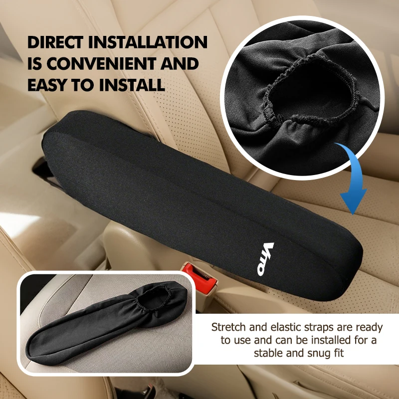 Car Front Seat Centre Console Armrests Elastic Protector Cover For Mercedes Benz W124 W203 W204 A CLASS B CLASS C E view 4