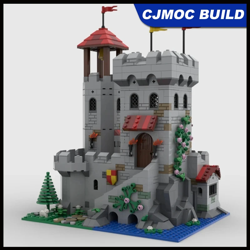 MOC-79749 European Medieval Castle Riverside Outpost Building Block Assembling Brick DIY Creative Ideas Toy Birthday Gift