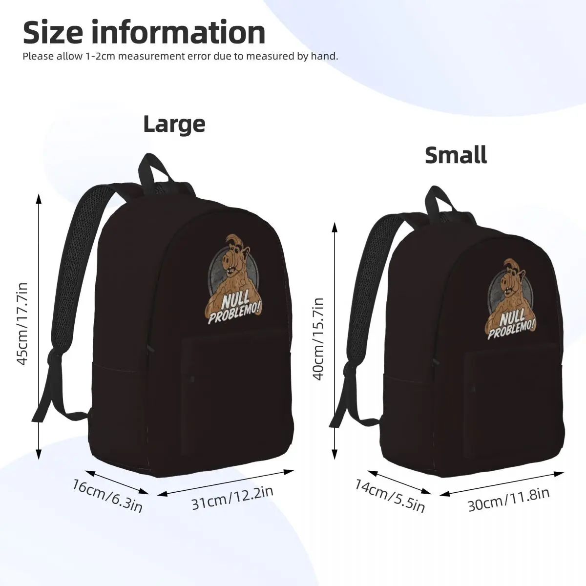 Alf-mochila de Anime de dibujos animados para hombres y mujeres, bolsa de libros duradera, serie animada, escuela secundaria primaria, estudiante