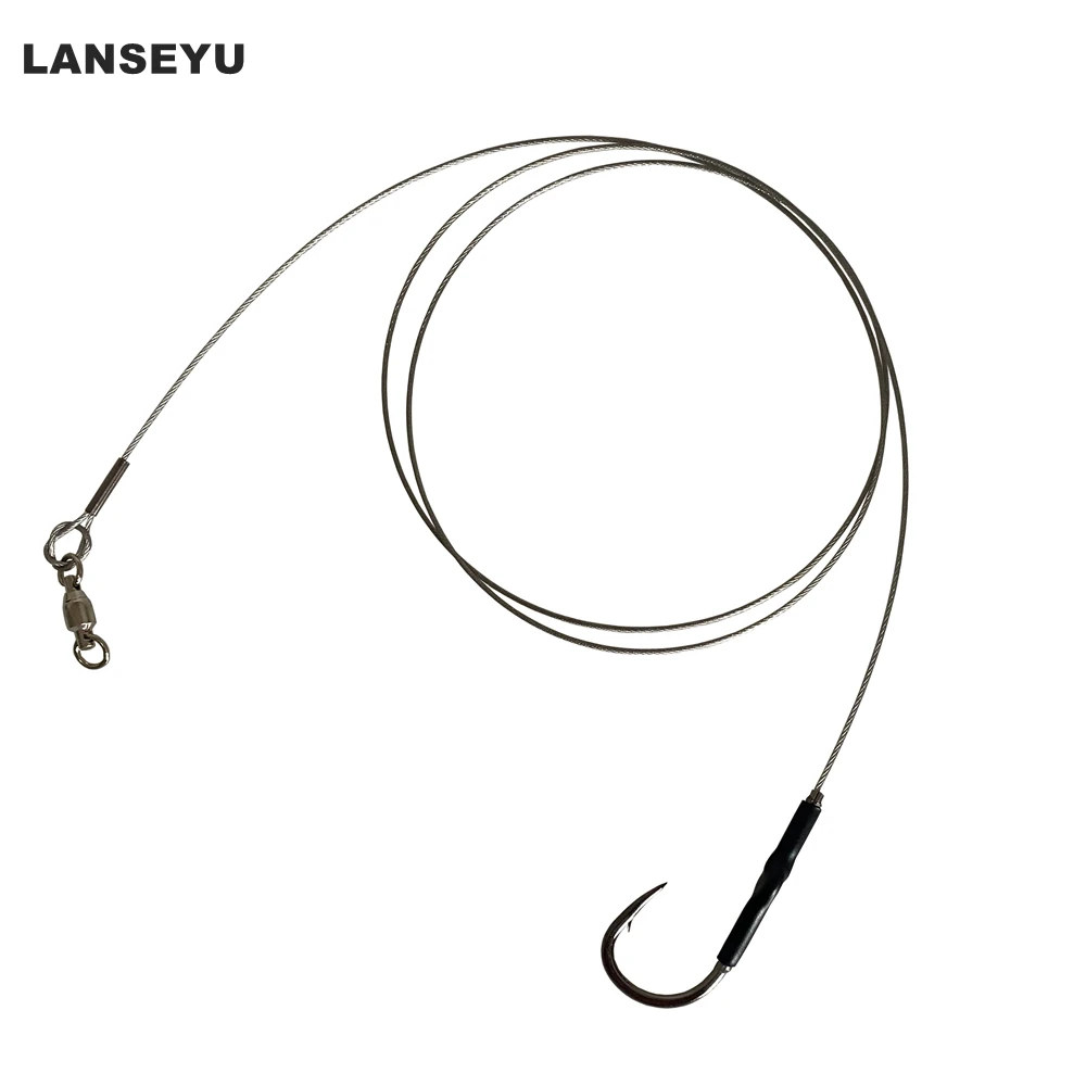 Stainless Steel Fishing Line Hook, High Carbon Steel, Barbed Hooks, Tackle Accessories, 10kg-30kg, 1/0-3/0, 3Set