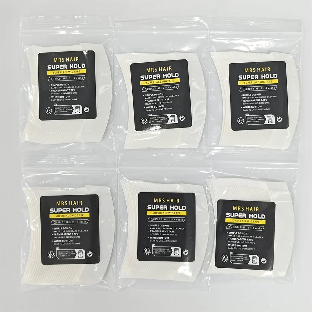 Ultra Hold Invisible Curved Adhesive Strips 36pcs/bag for Wig Lace Hair Extensions - Easy Application No Slip