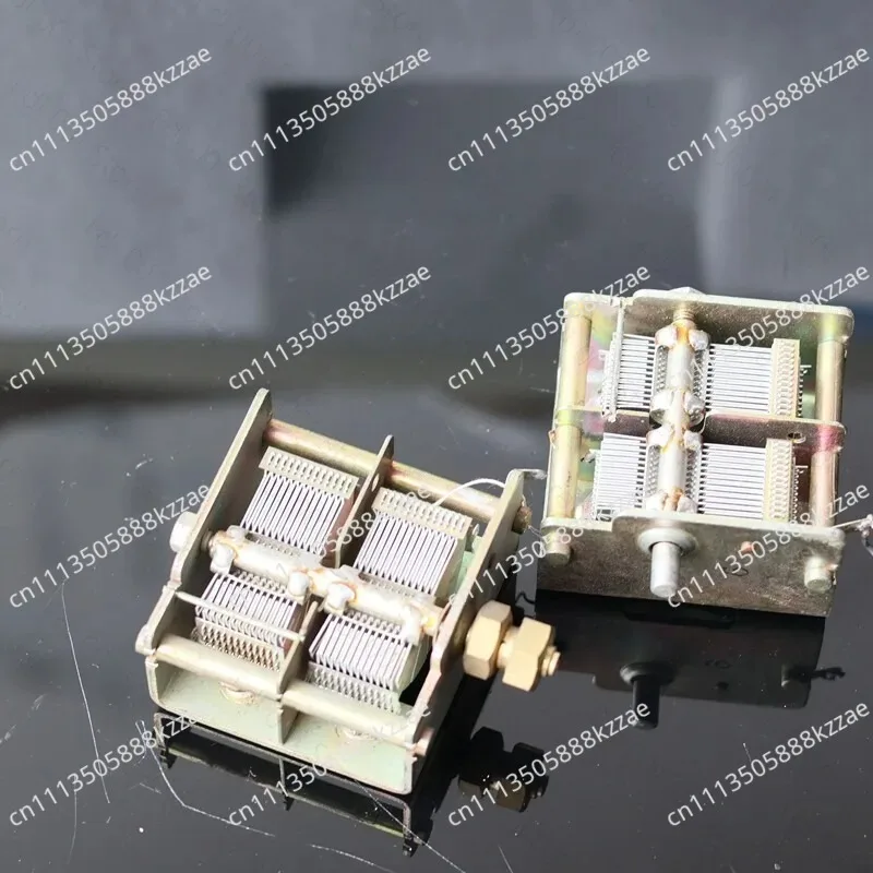 Original Dismantled Dual Variable Capacitor 2*15PF to 500PF  for Radio Instrument Circuit Tuning Accessories