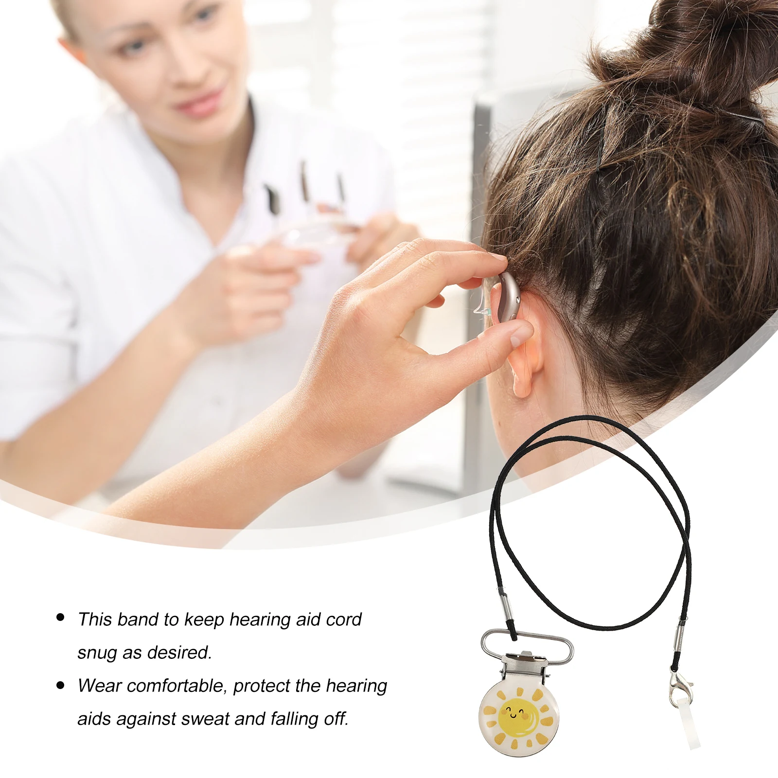 

Adorable Hearing Aid Clip Protector Hanging Lanyard Cord For s Anti-Lost Security Strap Sound Amplifier Ear Band Lightweight