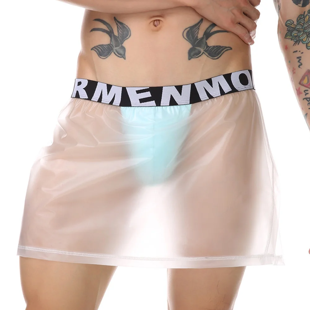 

Men's Panties Transparent Underwear Quick Dry Boxers Shorts Side Split G String Lounge Lingerie Ultra-Thin Underpants Knickers