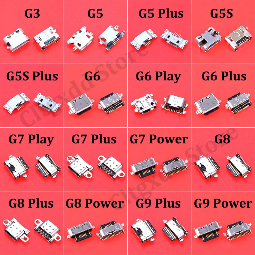 1Piece Micro Type-C USB Jack Connector Data Charging Port Plug For Motorola Moto G G2 G3 G4 G5 G5S G6 G7 G8 G9 Plus Power Play