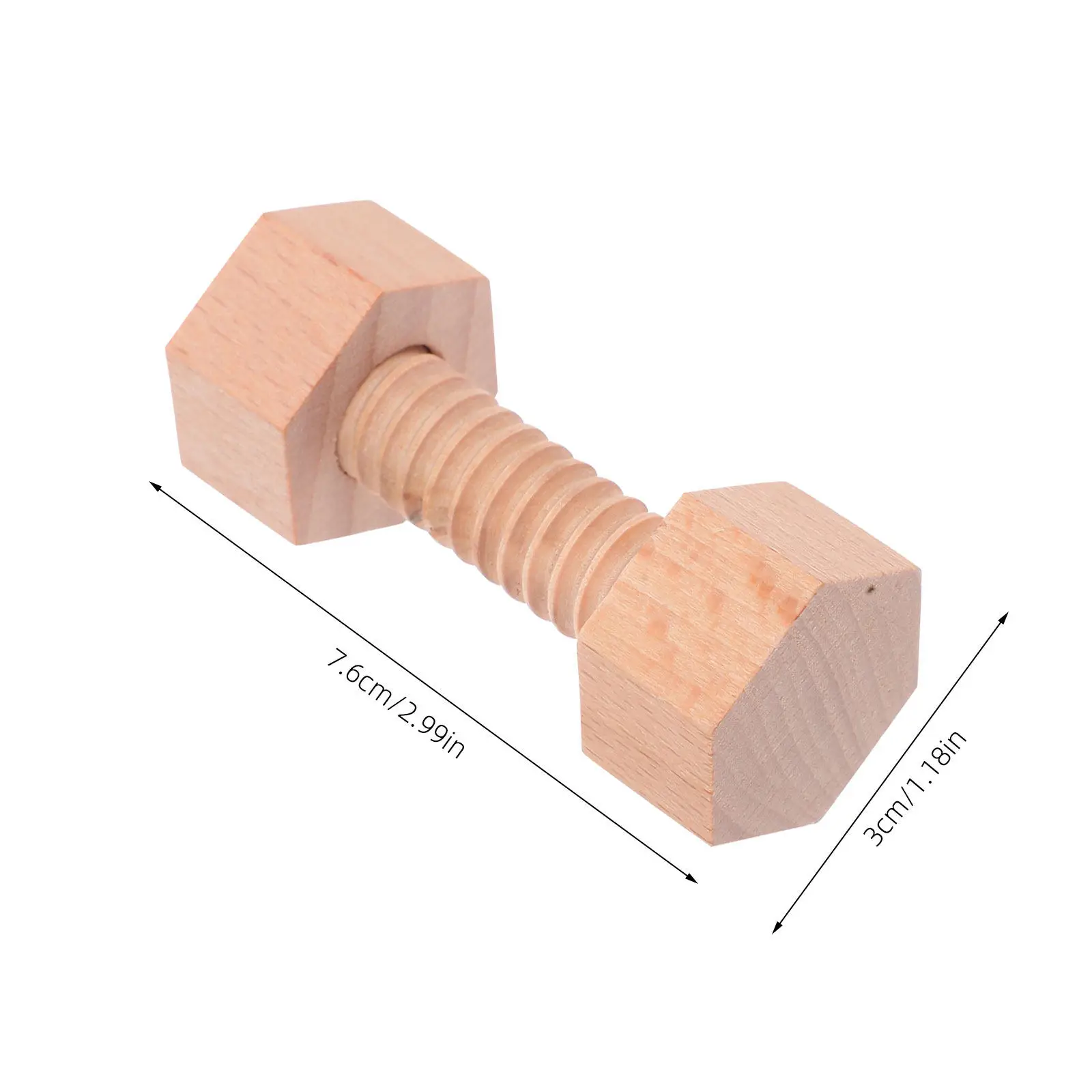 1 Juego de Construcción con Tornillos de Madera para Niños Pequeños, Habilidades Motoras Finas, Juego Educativo Seguro, Hexagonal, Mini