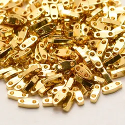 MIYUKI Metal Color TILA Beads 2-Holes Square Flat Japan Colored Light Beads for DIY Jewelry Making Accessories 5*1.2*1.9mm