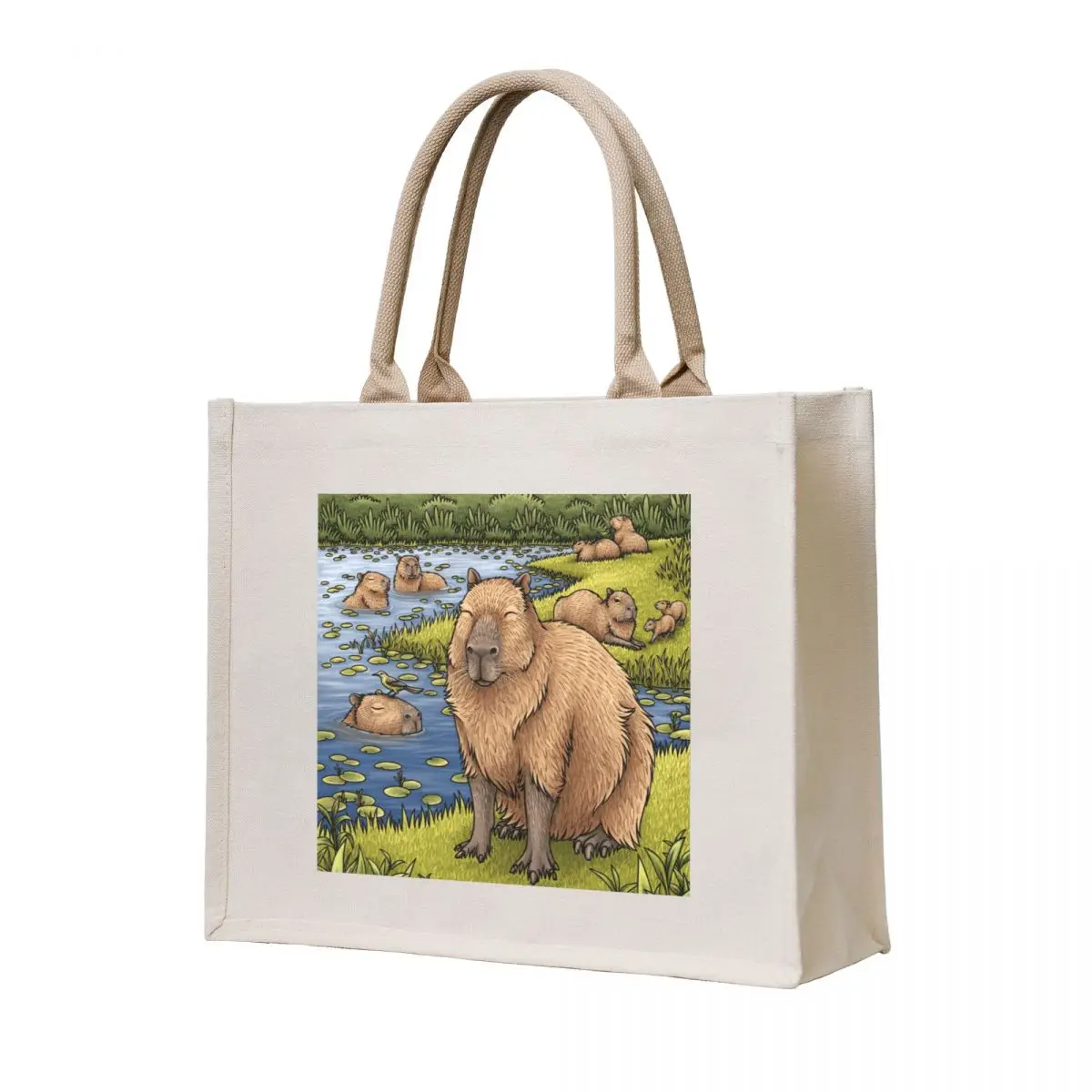 

Capybaras Tote Bag tote bag custom supermarket folding bag sacs de shopping university shopper
