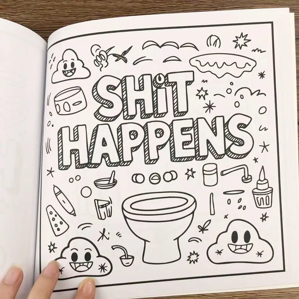 Hilarious Profanity Adult Swear Word Coloring Book Stress Relief Creative Expression Daily Drawing Painting Book