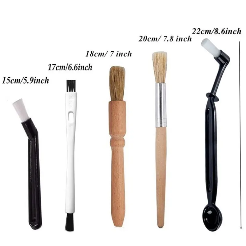 L66A Espresso Coffee Stirrer Hand Tampers Distribution Tool Coffee Stirring Needle Type Distributor with Cleaning Brush