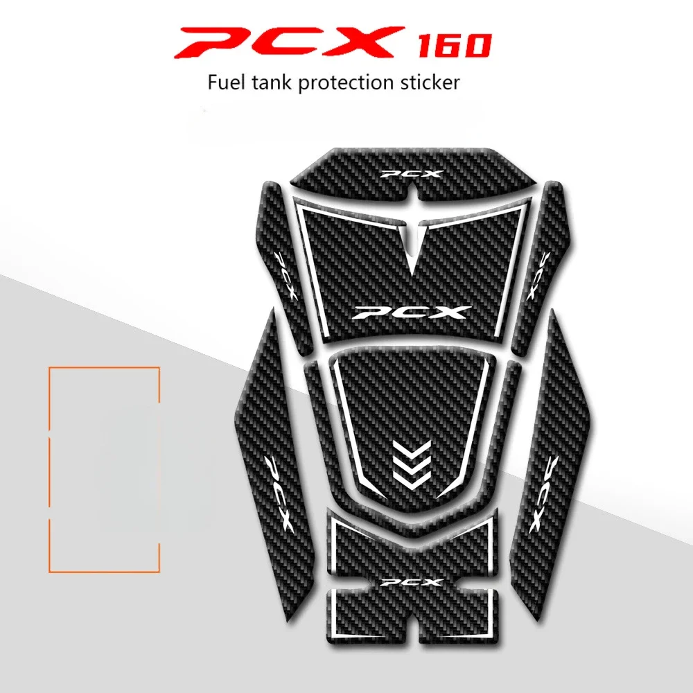 

5D Carbon Fiber Patterned Motorcycle Sticker For Honda PCX160 PCX125 Anti Slip and Anti Scratch Oil Tank Protection Pad Sticker