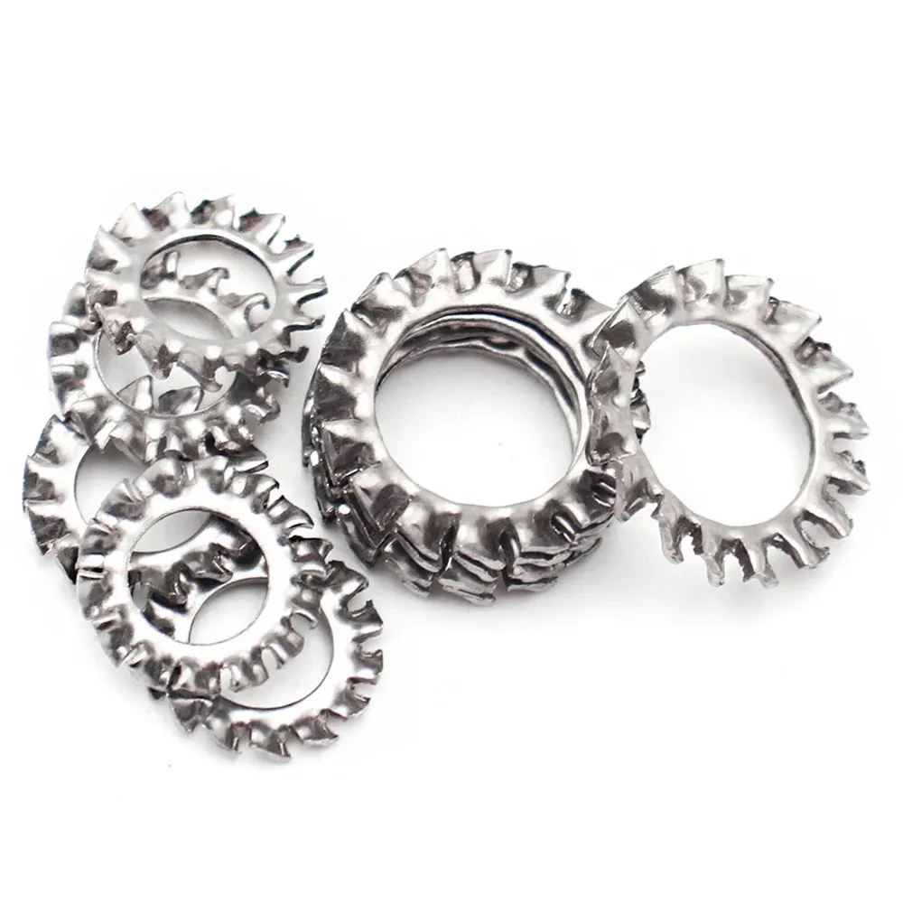 304 stainless steel lock washer external serrated pad M3 M4 M5 M6 M8 M10 M12 M14 M16 M18 M20-M30External Multi Tooth Lock Washer
