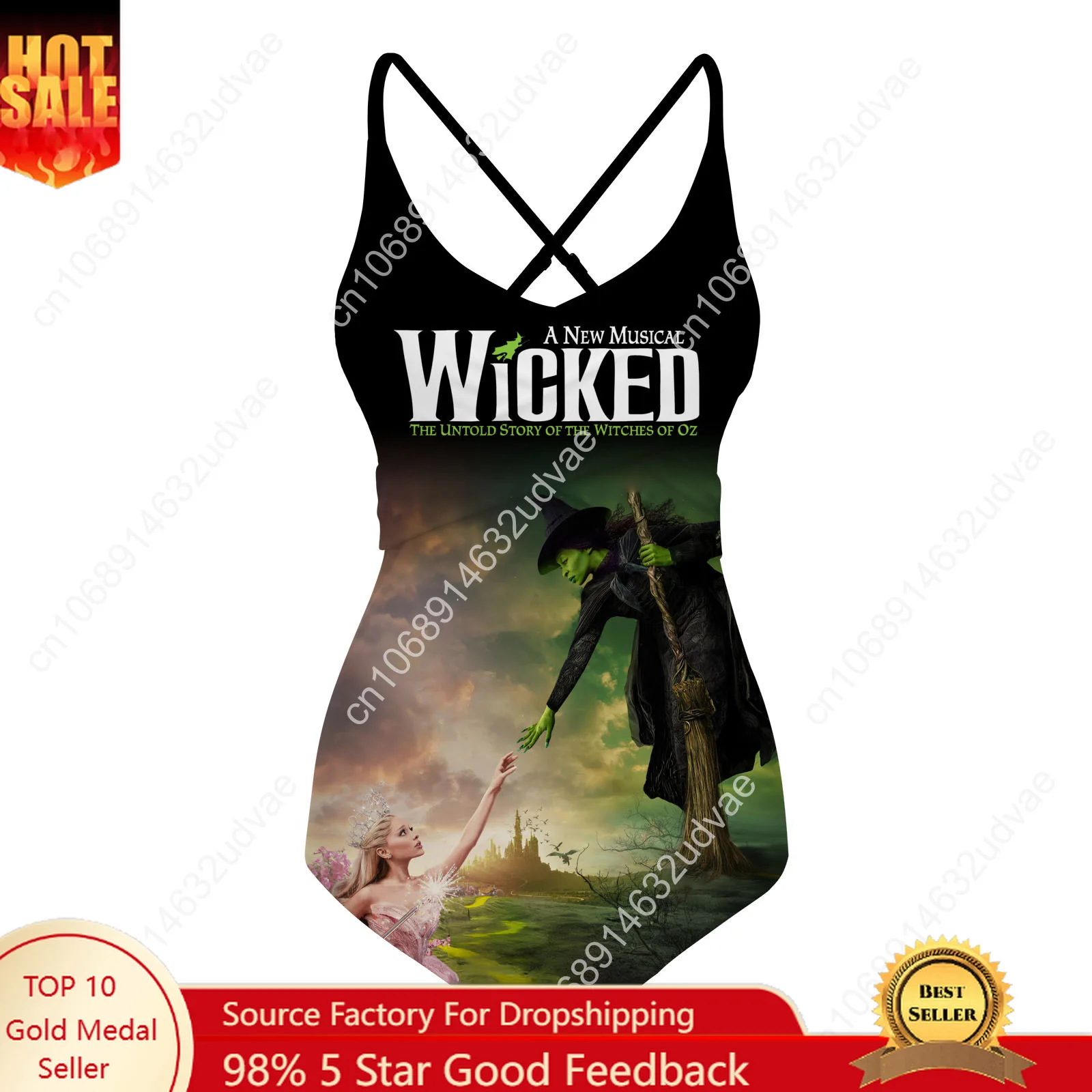 

WICKED He Musical Elphaba Swimsuit Womens Sling Swimsuits Personalized Sexy Swimwear Beach Bikini Summer Customize Bathing Suits