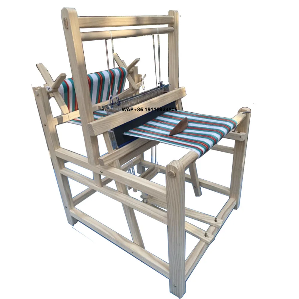 Natural Color Wooden Hand Loom Weaving Textile Machine Versatile Handmade Textile Loom Machine