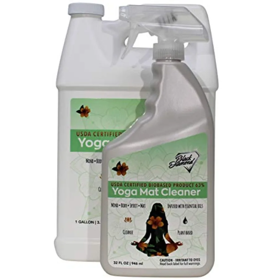 

Yoga Mat Spray Cleaner: USDA Certified BIOBASED- Essential Oils Safe for All Type of Materials Exercise Pilates or Workout Mats