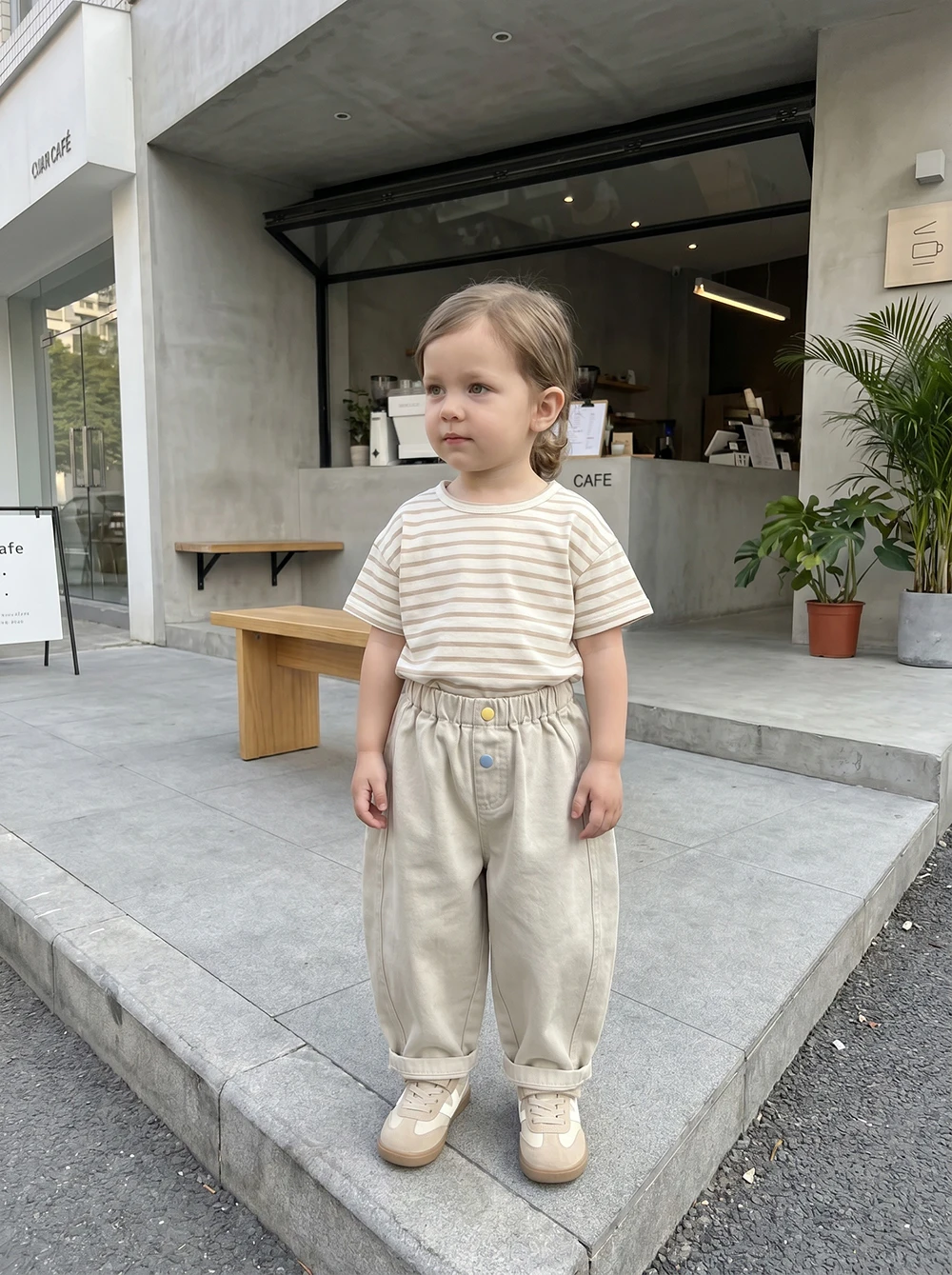 Autumn Kids' Pants and Jeans 1-6T Solid Color Korean Kids Clothes Loose Soft Girls Casual Pants Boys Denim Blue Trousers