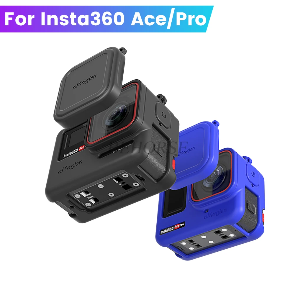 Body Silicone Protective Case For Insta360 Ace Pro Protective Cover Silicone Lens Cap For Insta360 Ace Sports Camera Accessories