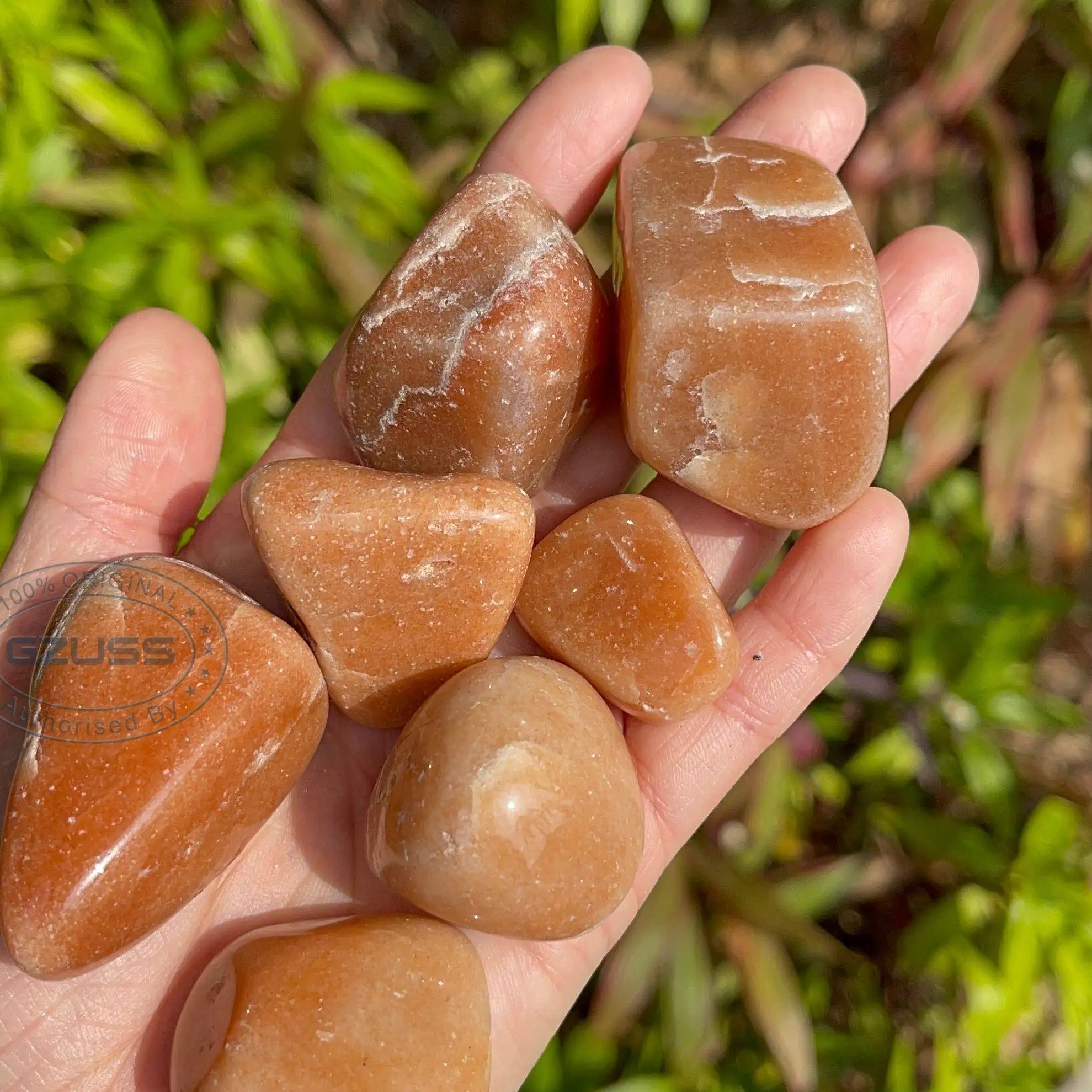 Red Aventurine Crystal Tumbled Stone Polished Stone Gemstone for Happiness Prosperity, Wealth / Zodiac Virgo Root Chakra Gem