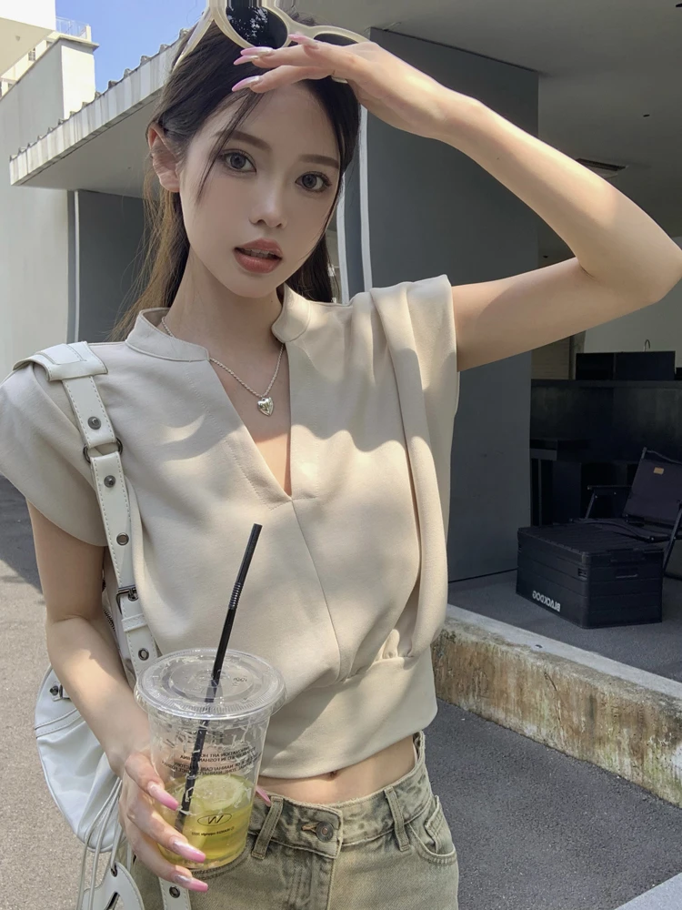 

2023 Summer Women T Shirt Elasticity T-Shirt Woman Clothes Tops Slim Tshirt Female Sleeveless Crop Top Tank Baby Tee Sexy Canale