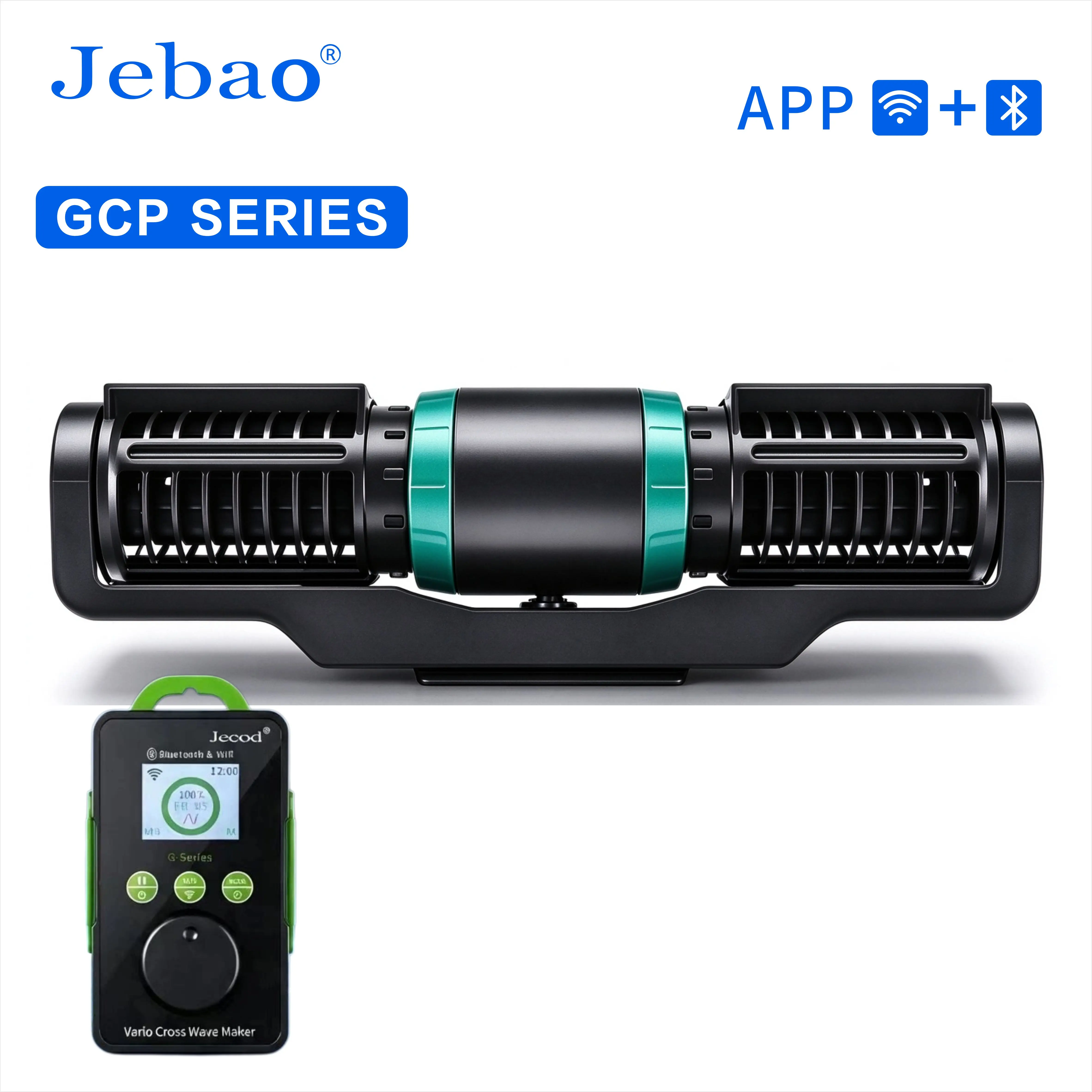 Jebao Jecod GCP Cross Flow Wavemaker Pump, Bluetooth WiFi APP Control with Controller for Fresh & Saltwater Reef Aquarium