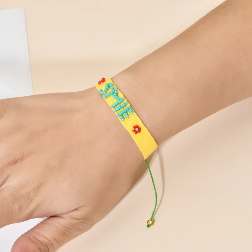 ZMZY Colorful Love Ribbon Bracelets For Women Boho Jewelry Pulseras Mujer Moda MIYUKI Handmade Beads Friendship Bracelet