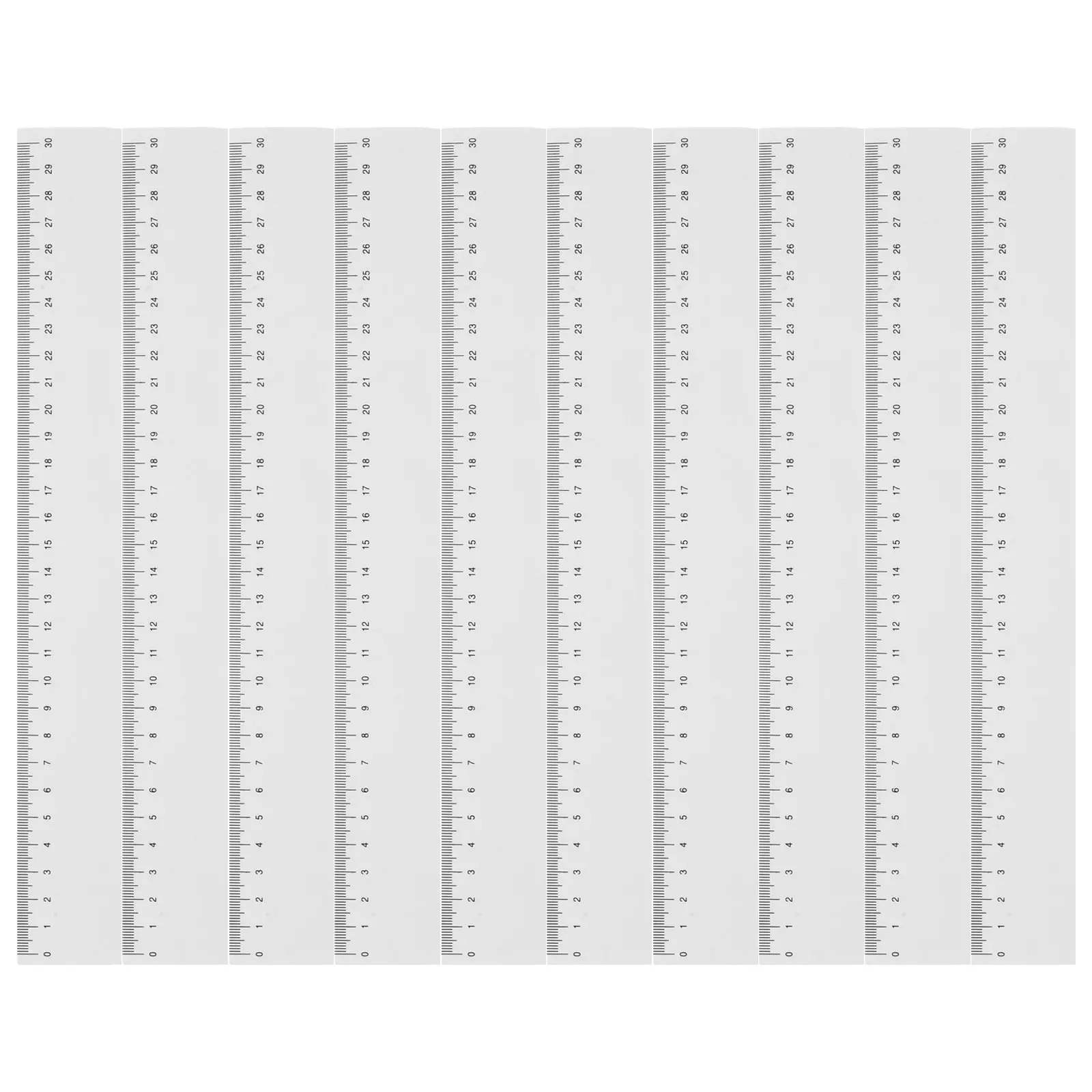 10Pcs Plastic Straight Ruler Set Accurate Lightweight Hard Measuring Rulers for School Student Office Geometry Drawing Drafting