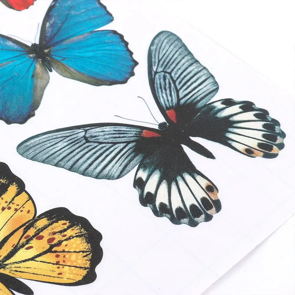 PVC Lovely Simulation Motorcycle Colorful Butterfly Car Stickers Auto Exterior Decors Decals Scratch Sticker