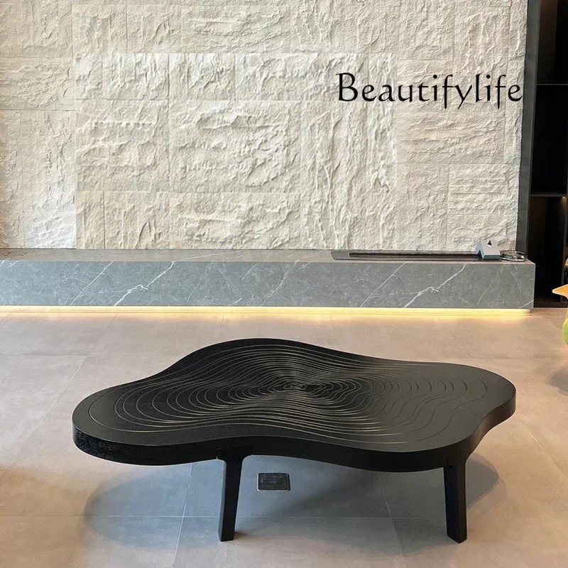 N living room household small apartment cream style tea table  Simple modern cloud coffee table special-shaped