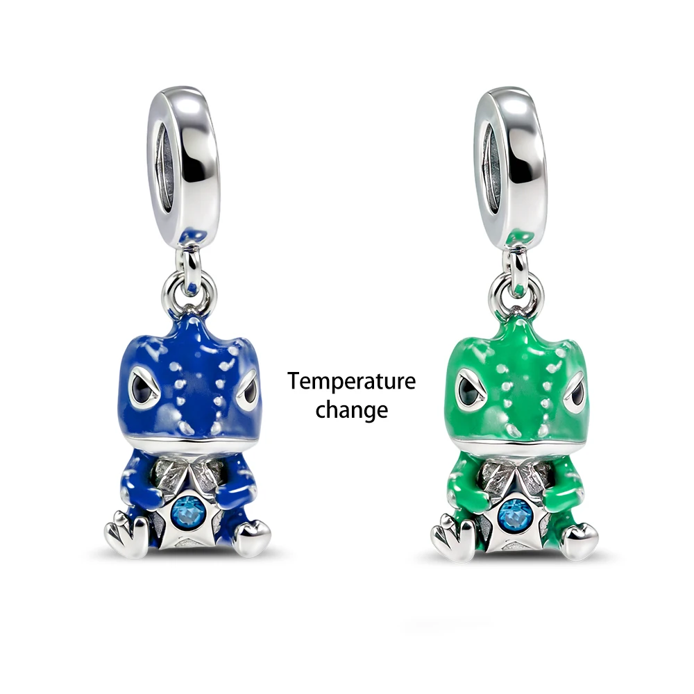 925 Sterling Silver Charm Chameleon Pendant Fits Original Bracelets Meaningful Graduation Jewelry Gifts For Women