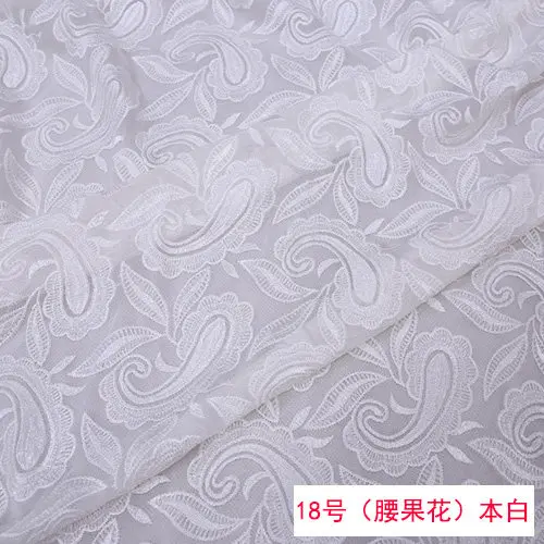 Silk Silk Embroidered Fabric Dress Cheongsam Three-Dimensional Silk Hollow Fabric