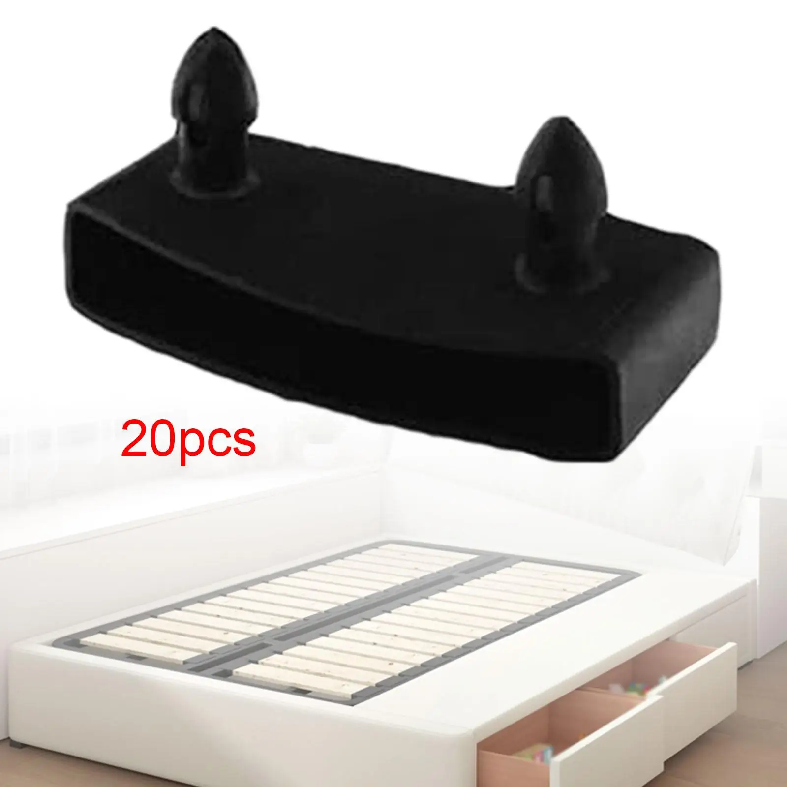 20x Sides Ends Fixings End Caps for Bed Replacement Universal Securing Bed Slat Holder for Metal Bed Wooden Bed Day Bed