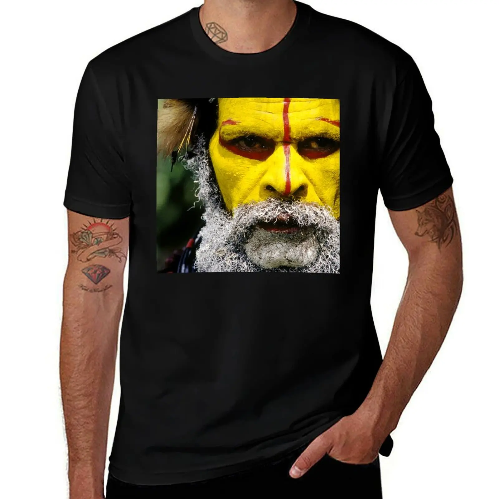 

t Villager t designer Sing-Sing graphic for vintage Papua Guinea: At man shirts shirt T-Shirt New shirts man man t Huli graphic